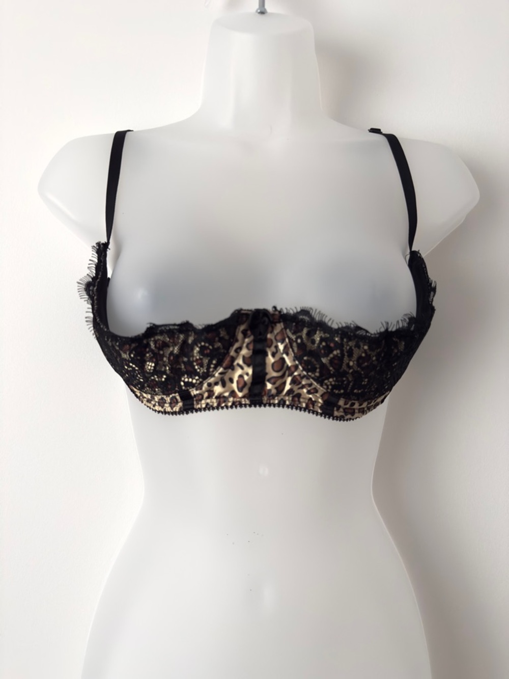 leopard lace balconette bra